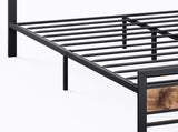 Metal Bed Frame Mattress Base Set Wood Queen BFMS3307-Q_NZ