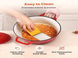 Enameled Cast Iron Dutch, 5.7L Pot with Lid and Dual Handles, Heavy-Duty Durable Cookware Pan, V952-ZTHLKX6QTTCTO54AA001V0
