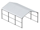Heavy Duty Metal Carport, 10' x 15' Outdoor Carport with Galvanized Steel Frame & Roof, Car Tent V952-ZXCP10X15FT0DUG2BV0