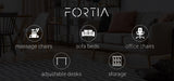 FORTIA Electric Massage Chair Zero Gravity Heating Massager Full Body Shiatsu Recliner, Remote V219-MSGECHFORA8BR