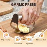 2025 New Stainless Steel Garlic Presser, Portable Manual Stainless Steel Garlic Press for Home V1258-DP02-C-2497