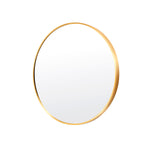 Wall Mirror Round Aluminum Frame Bathroom 60cm GOLD V274-FT-BM-ALUR-GLD60