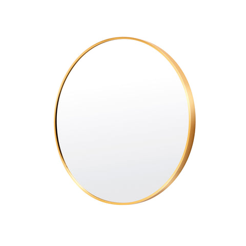 Wall Mirror Round Aluminum Frame Bathroom 60cm GOLD V274-FT-BM-ALUR-GLD60