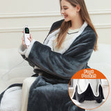Warm Full Body Wearable Heated Blanket With Foot Pocket & Auto Shut Off, 127177CM Washable V1188-MS-603-010