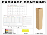 Back to College Yxwen Refrigerator Daily Calendar Whiteboard for Fridge Meal Planner White V1189-LWWAL-20260325-02110