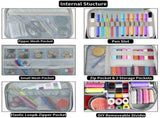 Double-Layer Sewing Bag Accessories Organizer, Large Sewing Supplies Storage for Tools Kit, Thread, V1192-AZ-W-0243