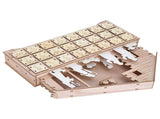 LED Light Calendar Wooden Desk Calendar Christmas Advent Calendar Ornament for Holiday Decoration V1294-YM0523-3115210294311