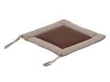 Linen Seat Cushion Coffee Color AntiDeformation MultiLayer Cotton Linen Chair Cushion with Fixable V1294-YM0901-3111210213911