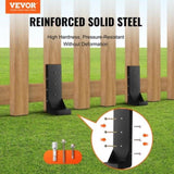 Fence Post Anchor Repair Kit, 4 Pack Inner Diameter 8.9x8.9 cm Heavy Duty Steel Fence Post Support V952-WGBGXDD37YC2TWBB6V0