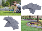 Garden Fence Border Plastic Stone Effect Flowerbed Grass Lawn Plant Decorative Edging Panels 20PCS V1294-YM0717-3111220224913