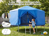 Everfit 12FT Kids Trampoline with Blue Tent Cover Ladder Rebounder Outdoor Toys TRAMPO-TD-C12-T-BL-ABC