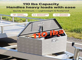 Trailer Tongue Box, 838 x 483 x 457 mm Aluminum Trailer Tongue Tool Box, Heavy Duty Storage V952-TCGJX33X19X1G70EW001V0