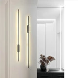 BAMDECOR Modern Minimalist Wall Light Long Tube LED Black Bedside Sconces Wall Lights with with V255-BAM-L1.2-LINEAR