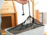 Foldable Laundry Basket Oxford Cloth Easy Install Storage Basket with Mesh Pulleys Light Gray V1294-YM0717-3112220061013