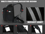 Waterproof Backpack Travel Backpack Taichi Backpack Laptop Backpack Multiple - Black - Size L V1347-127-67889-BLK-L