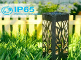 6-Pack Solar Garden Lights Waterproof Warm White LED Outdoor Lights Black Shell V1188-MS-710-178
