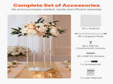 Wedding Flower Stand, 10PCS 50cm Column Flower Stand, Floral Stands with Acrylic Laminate, V952-HLHJLFT10J505M19U001V0