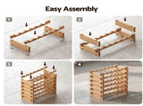 Artiss 36 Bottle Wooden Wine Rack 6 Tier Modular Wine Display Storage Stand Freestanding Holder WR-AC-STA-36B-NT