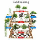 Multilayer Corner Garden Plant Stand Elegant and Practical Display Solution V767-XJJ240-V1