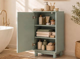 Levede Bathroom Cabinet Freestanding Storage Cupboard Slim 3 Tier Shelves Green BATH1031-GN-AU