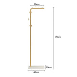 Metal Coat Rack Marble Base Hooks Clothes Coats Bag Tree Hat Display Hanger Stand Organiser V324-H-CRACKGDWH-S