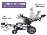 EQUIPMED Power Electric Wheelchair, Folding, Airline Approved, ARTG Certified, Recline Adjustment, V219-HWCELEEQ16SA