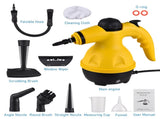 Multi-Purpose Handheld Steam Cleaner with 9 Accessories - High Pressure Chemical-Free Steamer for V888-ELOSUNG44361