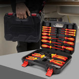 SEDY 18Pcs 1000V Insulated Electrician Tool Set Magnetic Screwdriver Pliers Kit V465-87069