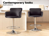 Artiss 3x Bar Stools Counter Chairs Swivel Adjustable Tub PU Leather Brown BA-K-7200-BRX3