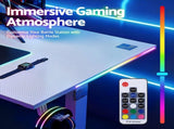 Artiss Electric Standing Desk Height Adjustable Gaming Desk Home Office 140cm HASD-ET156E-GAME-WH-AB