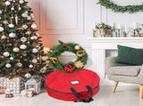Double-Layer PVC Round Wreath Stand Bag, Sturdy Frame with Zippered Closure Design, Large V1192-AZ-W-35098