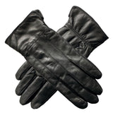 Ladies Genuine Sheepskin Leather Gloves Fleece Lined Warm Winter Womens in Black - L V563-BR-77-0004-BLK-L