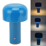 LED Desk Lamp Mushroom Design USB Charging 3 Color Temperature Touch Table Light for Restaurant V1294-YM0626-3119220193013