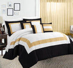 10 piece comforter and sheets set queen gold V517-BP10-QGO