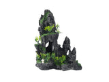 Large Fish Tank Decorations - Mountain View Aquarium Ornament with Tree House Cave Bridge,Shuangfeng V1366-AZ2-W-04755