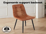 Artiss 4x Dining Chairs Retro PU Leather Kitchen Lounge Cafe Accent Chair Brown DINC-MO-BC002-BRX4