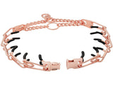 Premium Quick-Release Dog Training Chain Collar with Stimulation Nodes Durable Stainless Steel V1341-ZY-5A2NJR82-L-BLACK