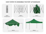 Wallaroo 3x3 PopUp Green Gazebo Marquee Outdoor Tent GAZ-POP-3X3-GN