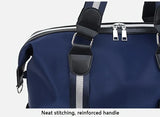Dark Blue Foldable Travel Bag, Nylon Large Capacity Tote & Crossbody, Multi-Pocket Business Short V1232-SWXKB-002