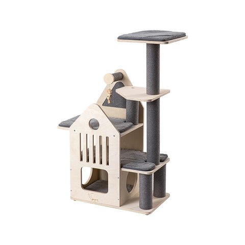 HONEYPOTCAT Deluxe Two-Level Cat Villa - 113cm V390-210195