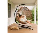 Hammock C Stand Solid Steel Construction for Hanging Air Porch Swing Chair V63-840041