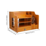 Desk Storage Organizer Wooden Light Brown 1Set For Students And Home Workers V1369-AZ3-W-17180