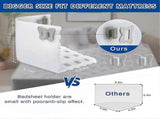 Bed Sheet Holder Clips for Thin Sheets, White, Secure Fit Fasteners V1263-JX-3899