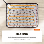 Pet Electric Heating Pad Heated Mat Warmer Blanket Bed for Dog Cat Puppy 45x45CM V201-W12991197