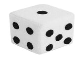 Foot Stool Soft Comfortable Simple Warm Sturdy Base Cube Stool for Home Living Room Bedroom White V1294-YM0703-3116230003011