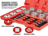 30 PCS Pull and Press Sleeve Kit 45 Steel Installation Bushes Bearings Tool Kit Bush V985-PRESSANDPULLSLEEVEKIT