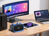 Mini Karaoke Machine - Portable MP3 Player with 2 Wireless Mics Toys & Gifts Blue V1263-JX-6967-3