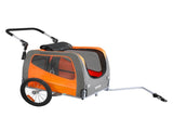 Dog Bike Trailer, Supports up to 30 kg, 2-in-1 Pet Stroller Cart Bicycle Carrier, Easy Folding Cart V952-TCTCLYSCWZXCMJR9ZV0