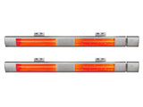 Devanti 2PCS Electric Strip Heater Radiant Infrared Heaters Remote Control 3000W RHP-TWR-3000-AL-2X