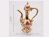 Vintage Palace Style Liquor Serving Set - Metal Pot, 6 Cups & Tray V888-ELOSUNG26393